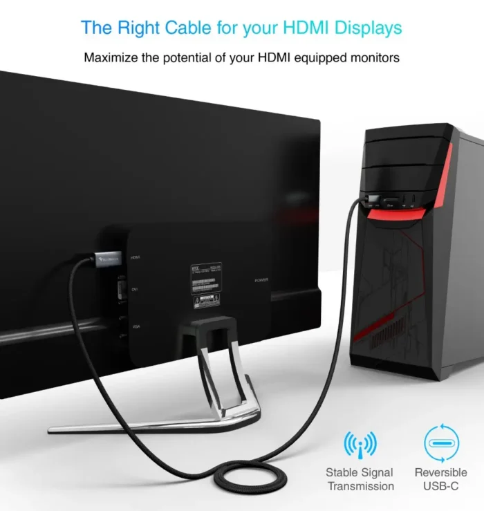 USB-C to HDMI Cable - Grey A+ (10)