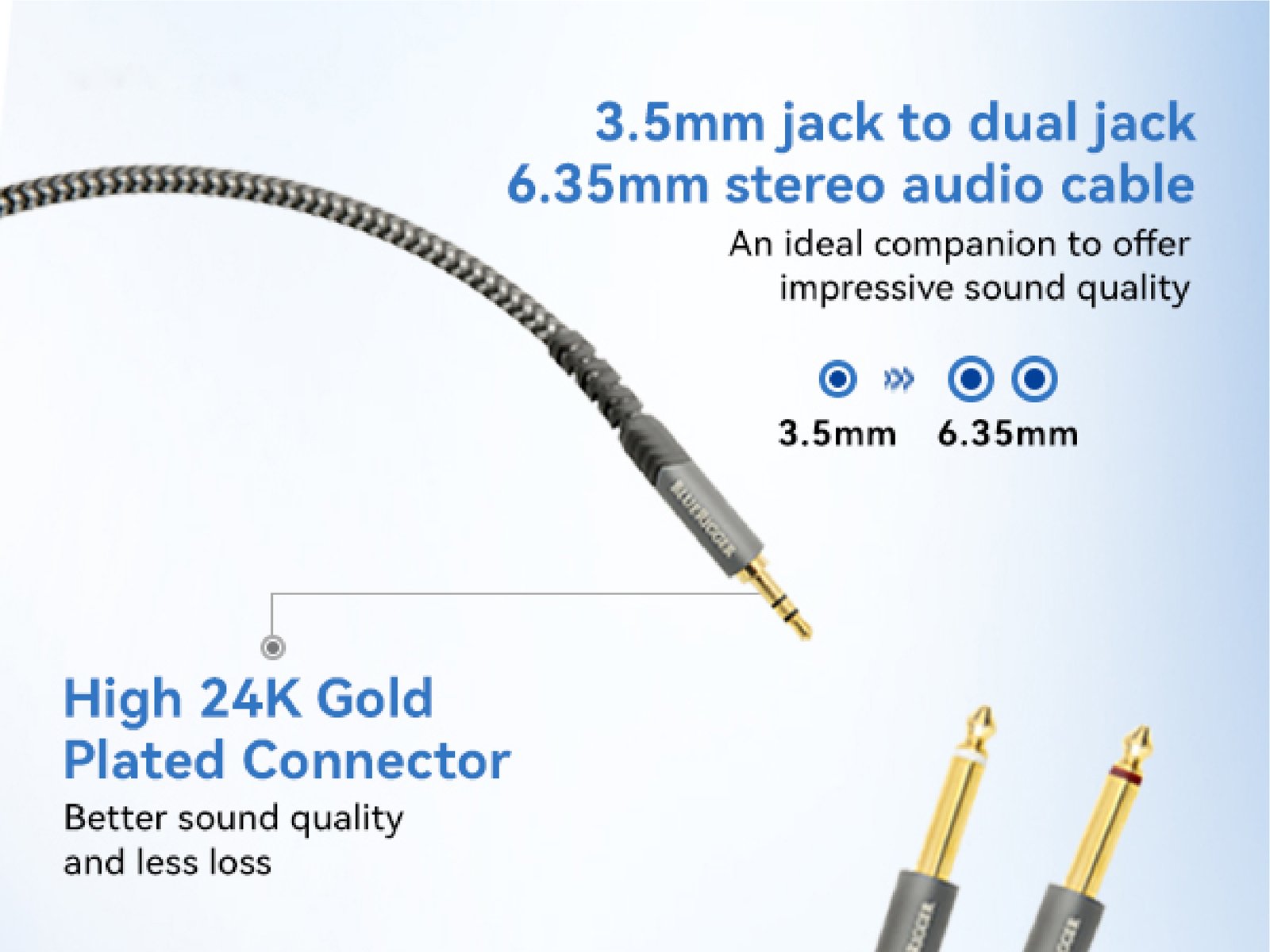 3.5MM TO 2PORT 6.35MM 6FT-01