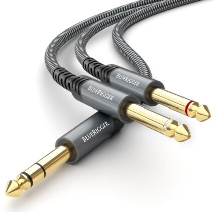 6.35mm to 2 port 6.35 Instrument Cable